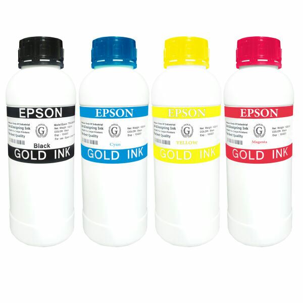 ست 4 عدد 1000 سی سی جوهر اپسون مارک Gold ink